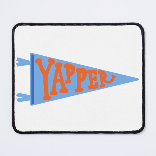 Item preview, YAPPER Pennant Flag | Light Blue and Orange Retro Banner | Funny Typography Design designed and sold by Giulia Palazzo.