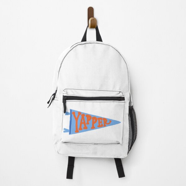 Item preview, YAPPER Pennant Flag | Light Blue and Orange Retro Banner | Funny Typography Design designed and sold by Giulia Palazzo.