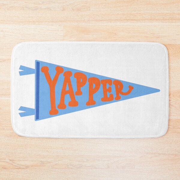 Item preview, YAPPER Pennant Flag | Light Blue and Orange Retro Banner | Funny Typography Design designed and sold by Giulia  Palazzo.