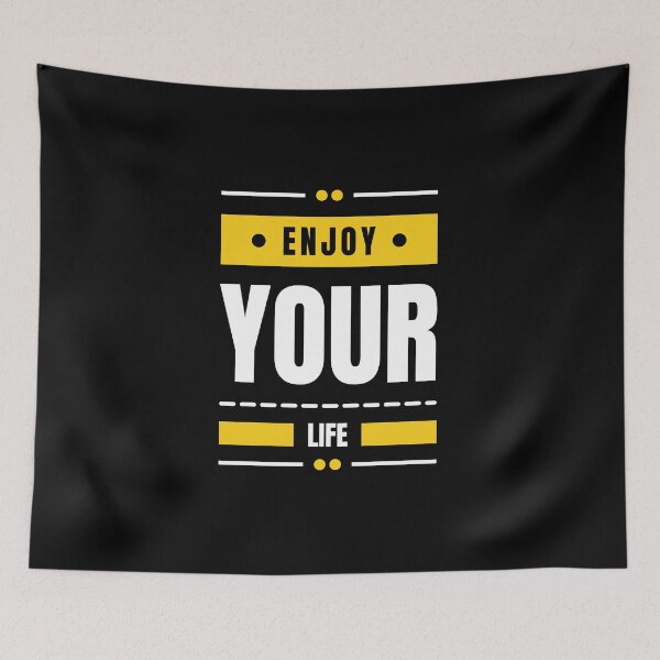 Item preview, Enjoy Your Life Motivational Typography Design designed and sold by Latikshop.