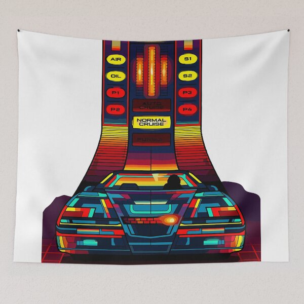 Item preview, Vintage Classic Car Delorean Neon Art designed and sold by PrintCarClub.