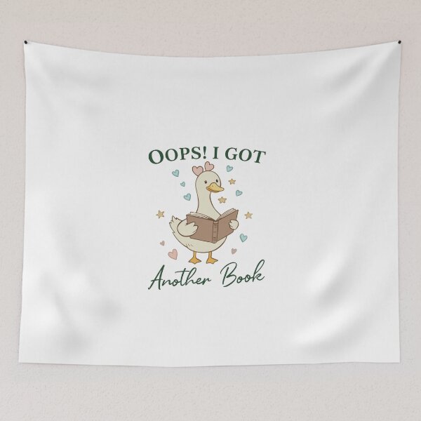 Item preview, Oops! I Got Another Book" Reading Duck Illustration designed and sold by Evaevonechi.