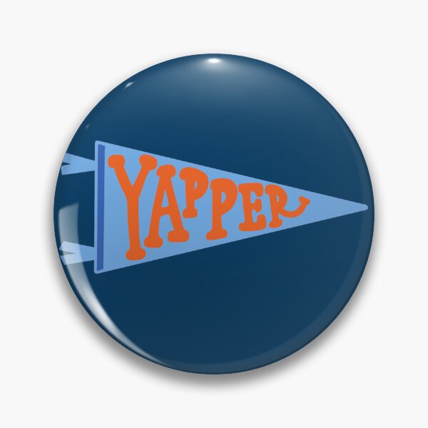 Item preview, YAPPER Pennant Flag | Light Blue and Orange Retro Banner on NAVY designed and sold by Giulia  Palazzo.