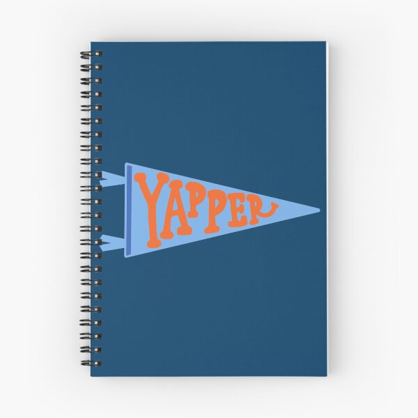 Item preview, YAPPER Pennant Flag | Light Blue and Orange Retro Banner on NAVY designed and sold by Giulia  Palazzo.