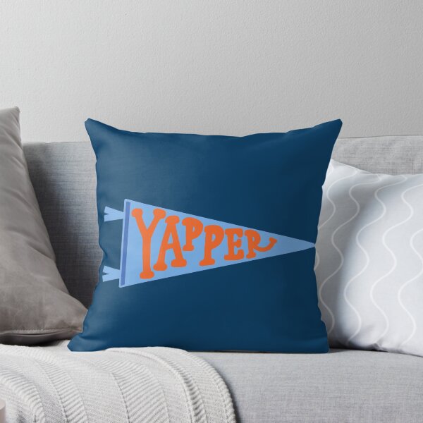 Item preview, YAPPER Pennant Flag | Light Blue and Orange Retro Banner on NAVY designed and sold by Giulia  Palazzo.