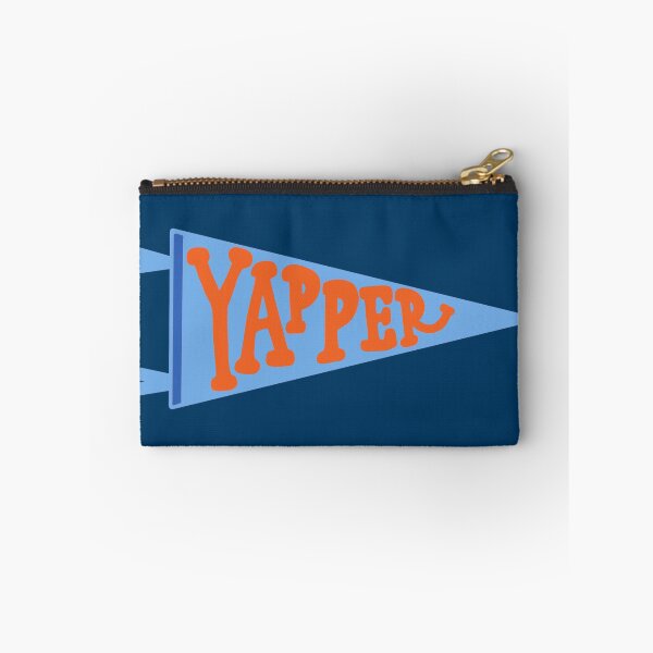 Item preview, YAPPER Pennant Flag | Light Blue and Orange Retro Banner on NAVY designed and sold by Giulia  Palazzo.