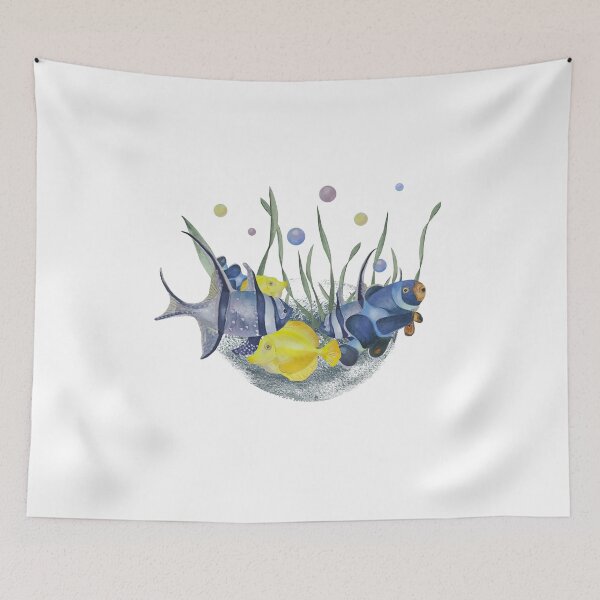 Item preview, Tropical fish watercolor illustration designed and sold by ArtZole.
