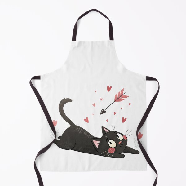 Item preview, Cupid Got Me – Cute Black Cat Valentine Illustration designed and sold by VivoStudio.
