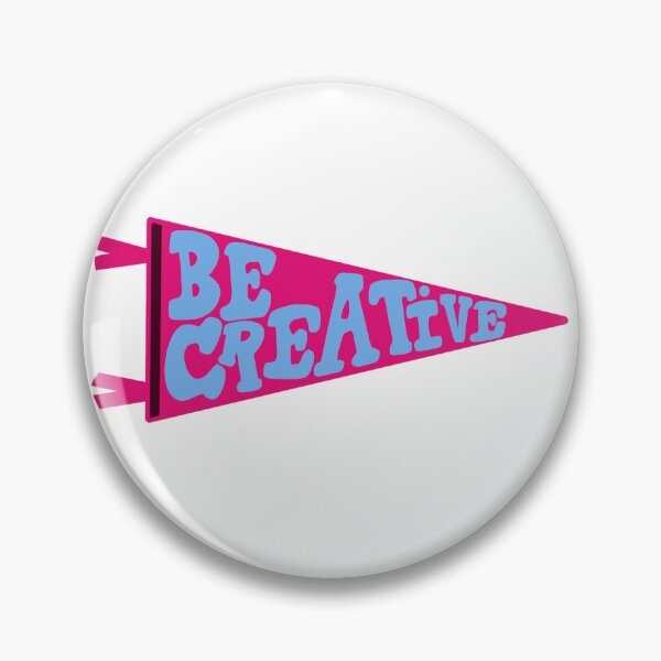 Item preview, Be Creative Pennant Flag | Pink and Light Blue Banner | Fun Inspirational Typography designed and sold by Giulia  Palazzo.