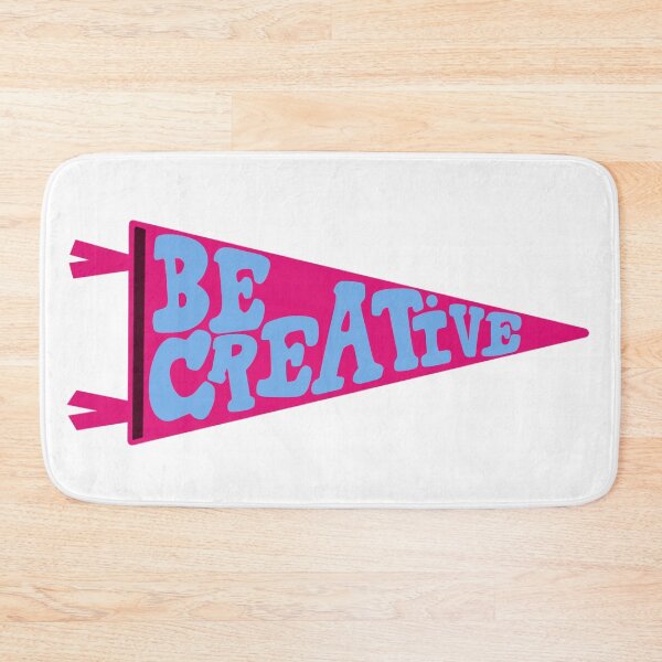 Item preview, Be Creative Pennant Flag | Pink and Light Blue Banner | Fun Inspirational Typography designed and sold by Giulia  Palazzo.