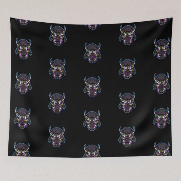 Item preview, Quantum Shogun Skull | Epic Neon Vector Art designed and sold by LaNadaYFundante.