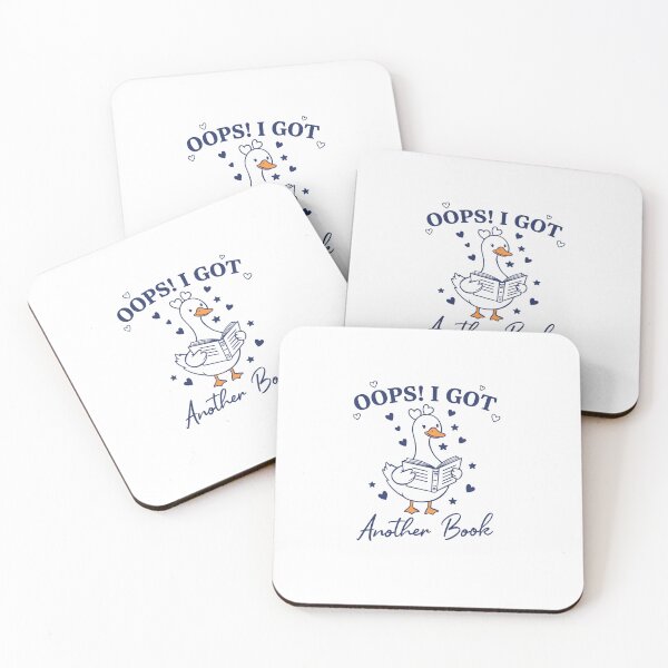 Item preview, Whimsical Line Art "Oops! I Got Another Book" Illustration designed and sold by Evaevonechi.