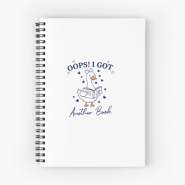 Item preview, Whimsical Line Art "Oops! I Got Another Book" Illustration designed and sold by Evaevonechi.