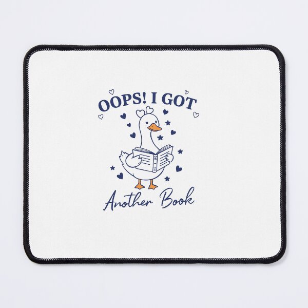 Item preview, Whimsical Line Art "Oops! I Got Another Book" Illustration designed and sold by Evaevonechi.