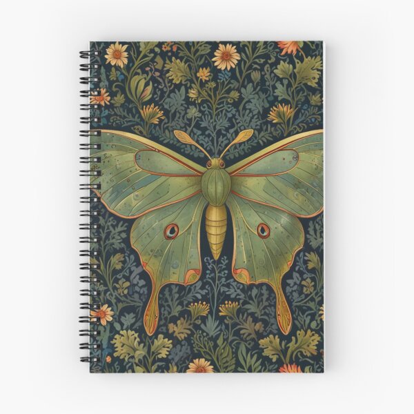 Item preview, Elegant vingage Luna moth boho floral designed and sold by hollycooper.