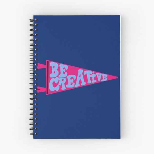 Item preview, Be Creative Pennant Flag | Pink and Light Blue Banner on Navy designed and sold by Giulia  Palazzo.