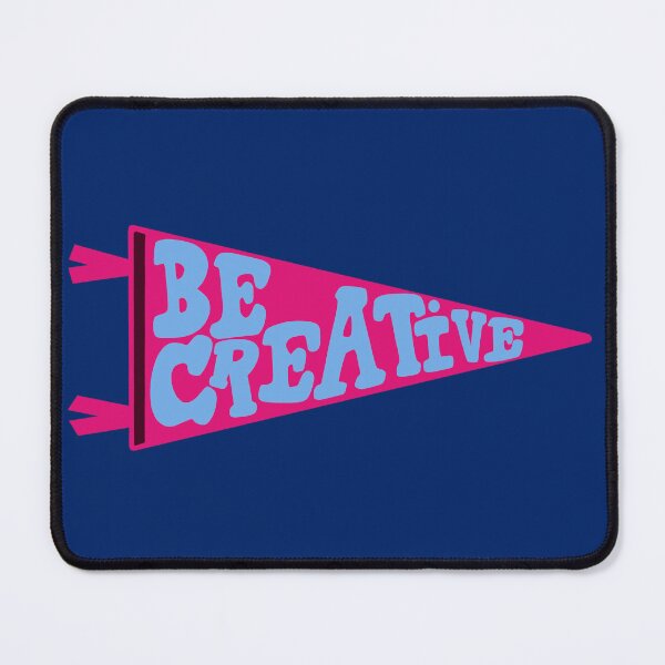 Item preview, Be Creative Pennant Flag | Pink and Light Blue Banner on Navy designed and sold by Giulia  Palazzo.