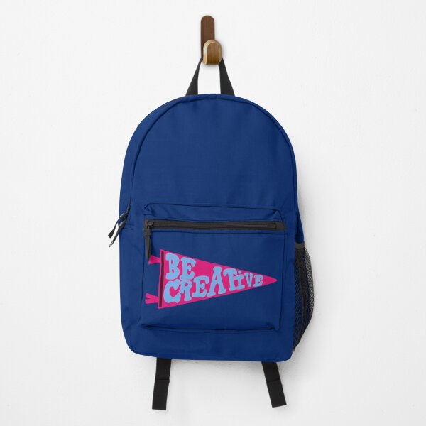 Item preview, Be Creative Pennant Flag | Pink and Light Blue Banner on Navy designed and sold by Giulia Palazzo.
