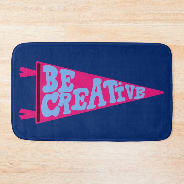 Item preview, Be Creative Pennant Flag | Pink and Light Blue Banner on Navy designed and sold by Giulia  Palazzo.