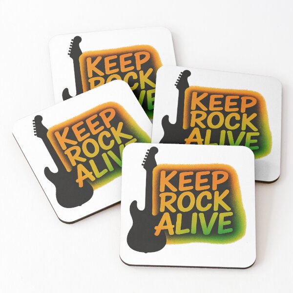 Item preview, Keep Rock Alive Aibrush With Guitar Silhouette designed and sold by ThoughtsInTheOpen.