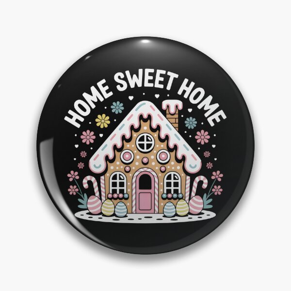 Item preview, Pastel Gingerbread House Home Sweet Home Whimsical Art designed and sold by SplashTastic.