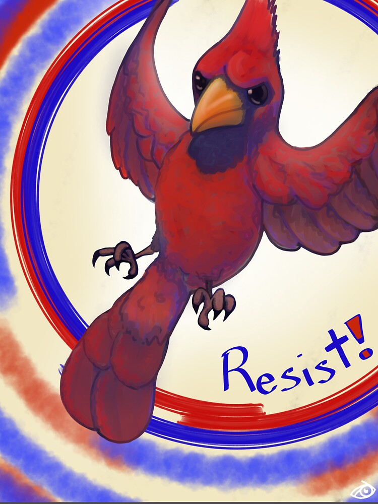 Thumbnail 6 of 6, Premium Oversized Hoodie, Resist! Cardinal designed and sold by RuneLabyrinth.