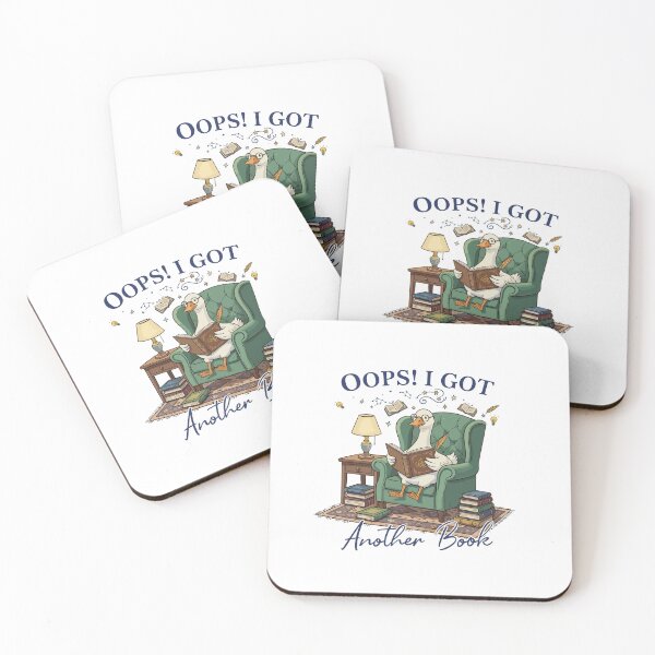 Item preview, Cozy Library "Oops! I Got Another Book" Illustration designed and sold by Evaevonechi.