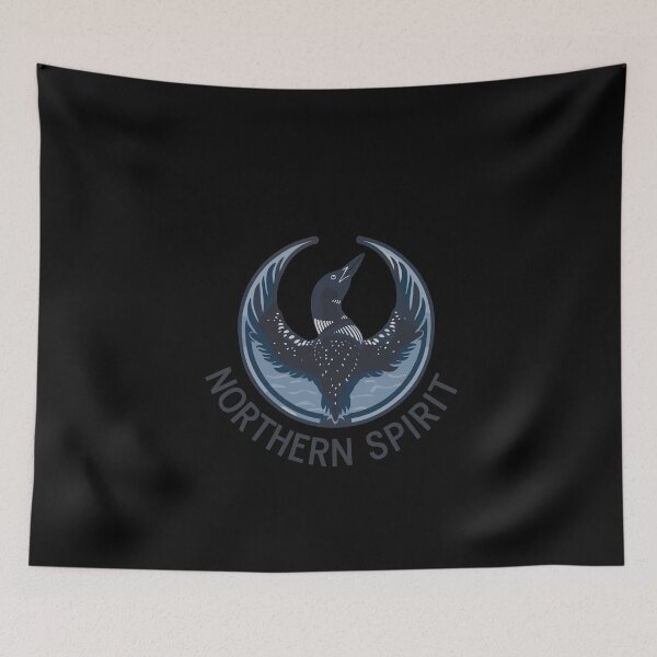 Item preview, Northern Spirit Loon Crest Illustration designed and sold by Evaevonechi.