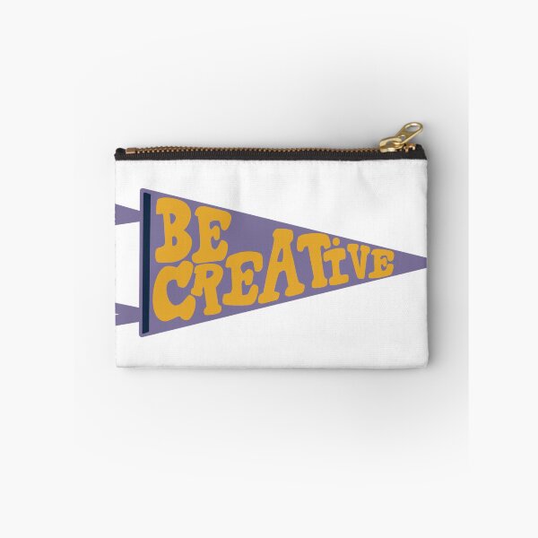 Item preview, Be Creative Pennant Flag | Purple and Yellow Retro Banner | Motivational Art Design designed and sold by Giulia  Palazzo.