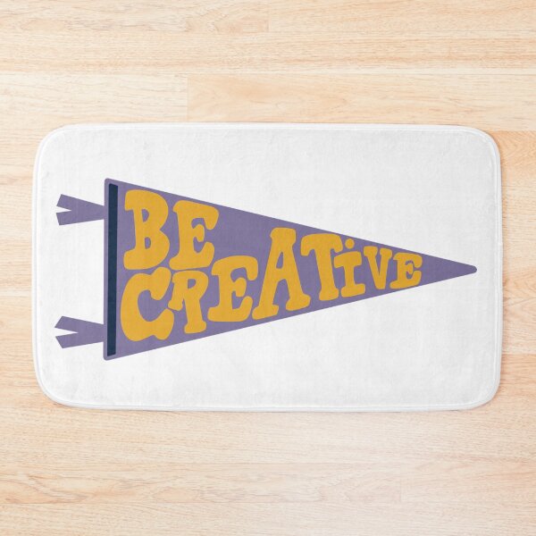 Item preview, Be Creative Pennant Flag | Purple and Yellow Retro Banner | Motivational Art Design designed and sold by Giulia  Palazzo.