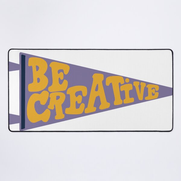 Item preview, Be Creative Pennant Flag | Purple and Yellow Retro Banner | Motivational Art Design designed and sold by Giulia  Palazzo.