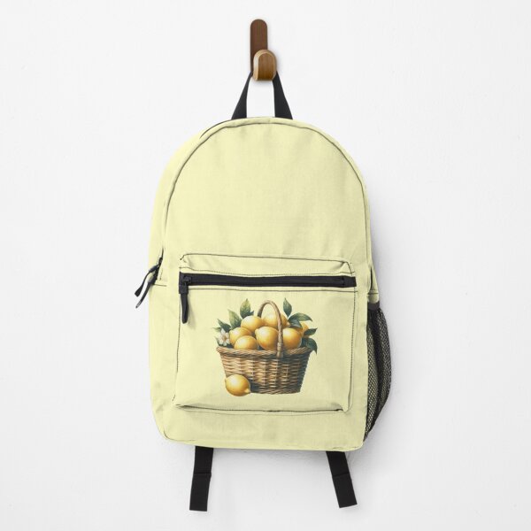Item preview, Sunlit Lemons – Watercolor Basket Still Life designed and sold by EmeraldeaArt.