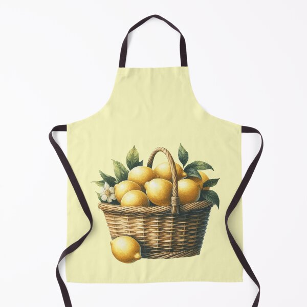 Item preview, Sunlit Lemons – Watercolor Basket Still Life designed and sold by EmeraldeaArt.