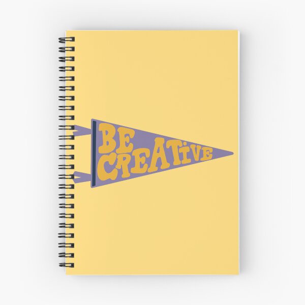 Item preview, Be Creative Pennant Flag | Purple and Yellow Retro Banner on yellow  | Motivational Art Design designed and sold by Giulia  Palazzo.