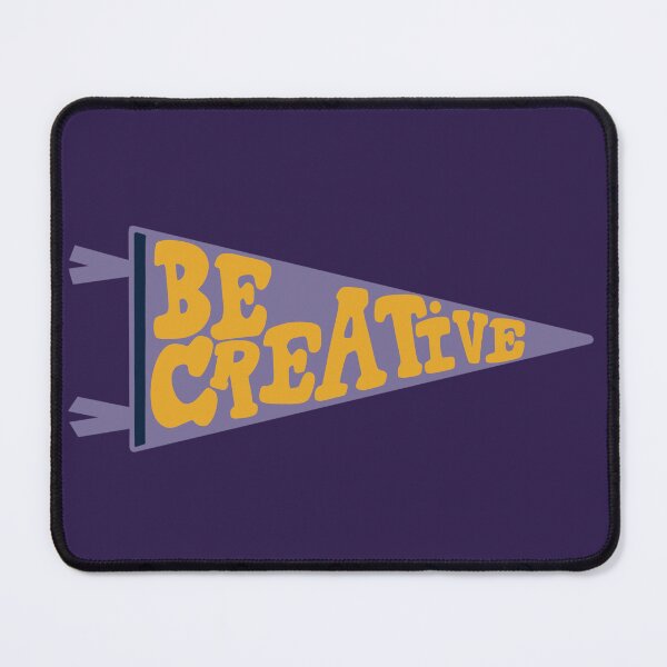 Item preview, Be Creative Pennant Flag | Purple and Yellow Retro Banner on dark purple designed and sold by Giulia  Palazzo.