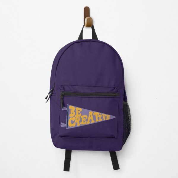 Item preview, Be Creative Pennant Flag | Purple and Yellow Retro Banner on dark purple designed and sold by Giulia  Palazzo.