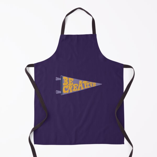 Item preview, Be Creative Pennant Flag | Purple and Yellow Retro Banner on dark purple designed and sold by Giulia Palazzo.