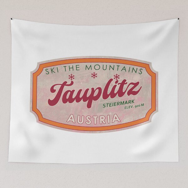 Item preview, Tauplitz, Austria, Steiermark, Ski, textured skiing badge designed and sold by Wanderful-roads.