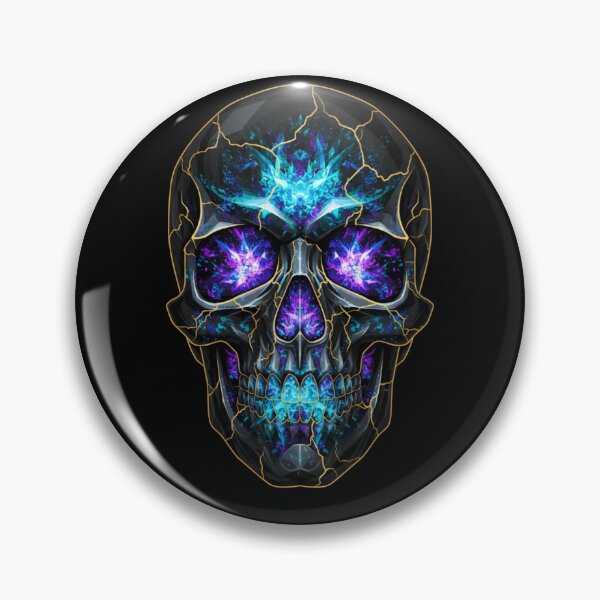 Item preview, Fractured Cosmic Crystal Skull - Epic Neon Design designed and sold by LaNadaYFundante.