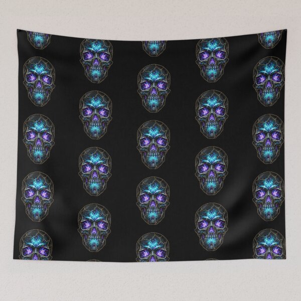 Item preview, Fractured Cosmic Crystal Skull - Epic Neon Design designed and sold by LaNadaYFundante.