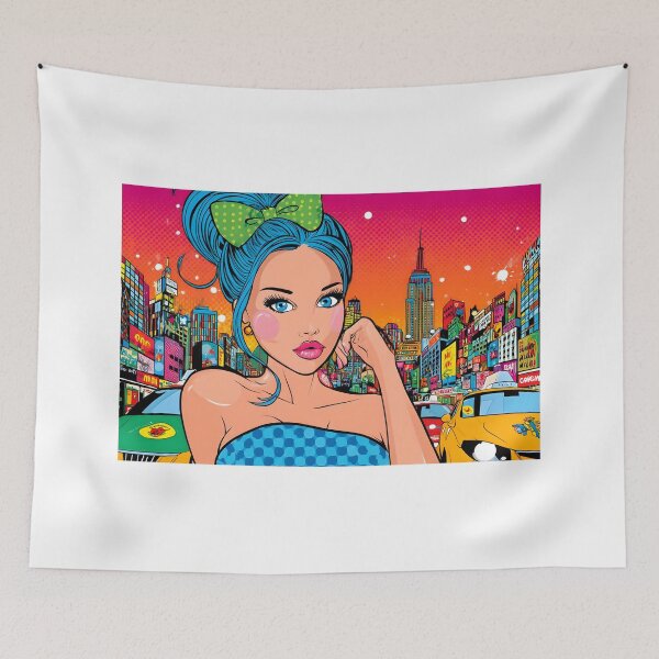 Item preview, Vibrant Urban Pop Art with Stylish Woman designed and sold by Artessie.