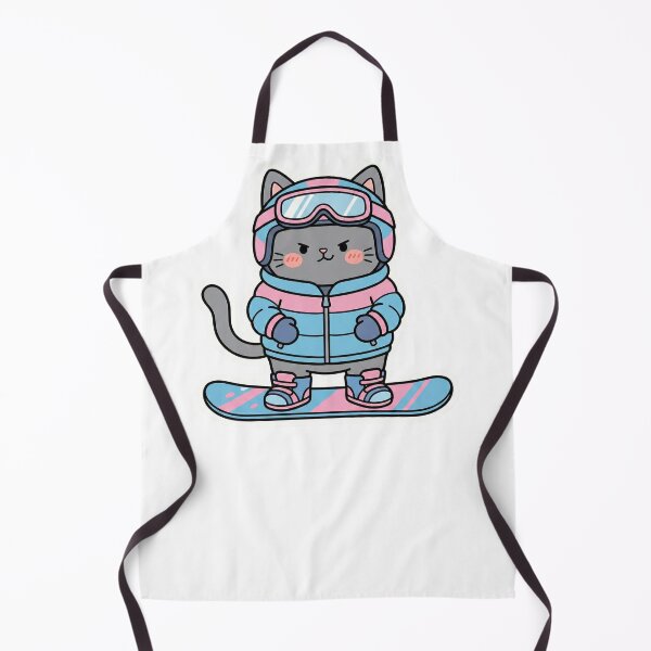 Item preview, Ready to Ride – Cute Kitty on Snowboard designed and sold by Simple Graphics.