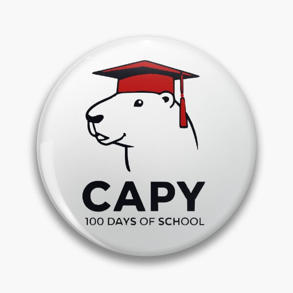 Item preview, Capy - 100 days of shool designed and sold by Insidethelines.