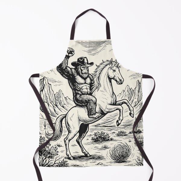 Item preview, Cowboy Bigfoot Riding Unicorn Western Cryptid  designed and sold by Y-Vibes.