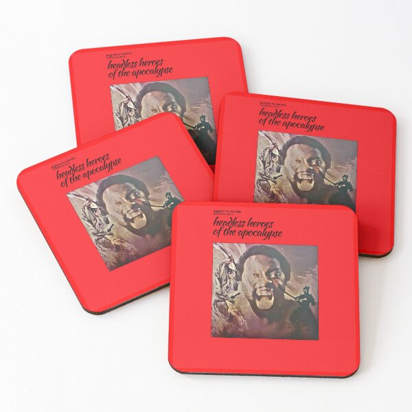Item preview, Eugene McDaniels Headless Heroes of the Apocalypse, red square designed and sold by Very Wary.