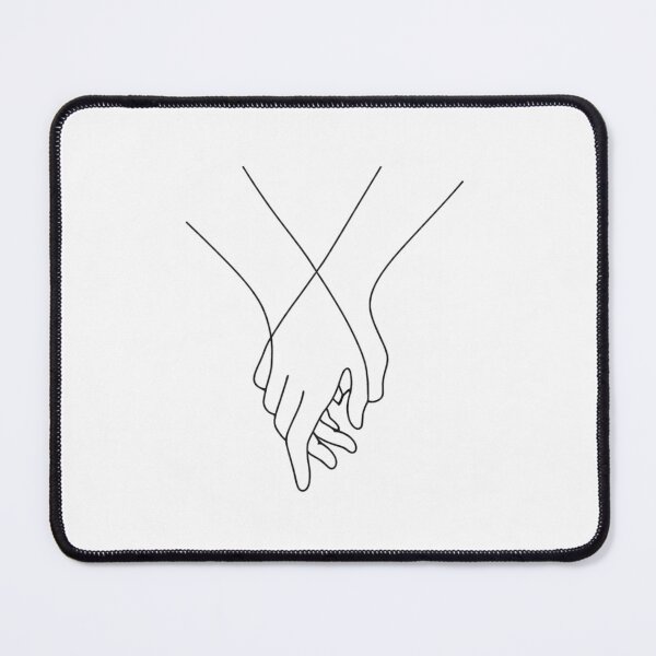 Item preview, Minimalist Valentine Holding Hands Line Art designed and sold by linesbydunja.