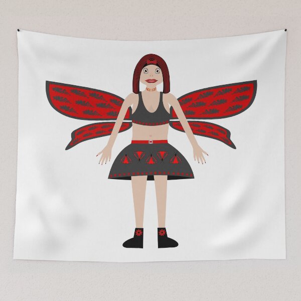 Item preview, Fairycore Gothic Fantasy Art Fairy Cinnabar designed and sold by naturegallery.