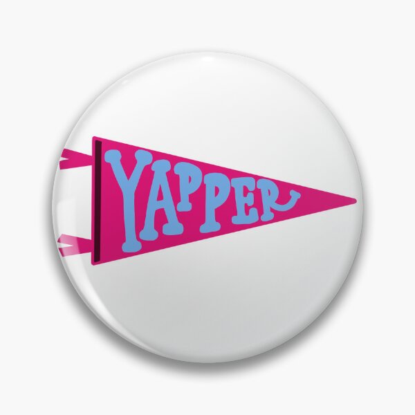 Item preview, YAPPER Pennant Flag | Hot Pink and Light Blue Retro Banner | Bold Funny Typography designed and sold by Giulia  Palazzo.