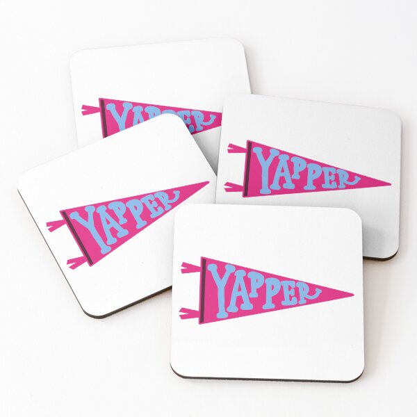 Item preview, YAPPER Pennant Flag | Hot Pink and Light Blue Retro Banner | Bold Funny Typography designed and sold by Giulia  Palazzo.