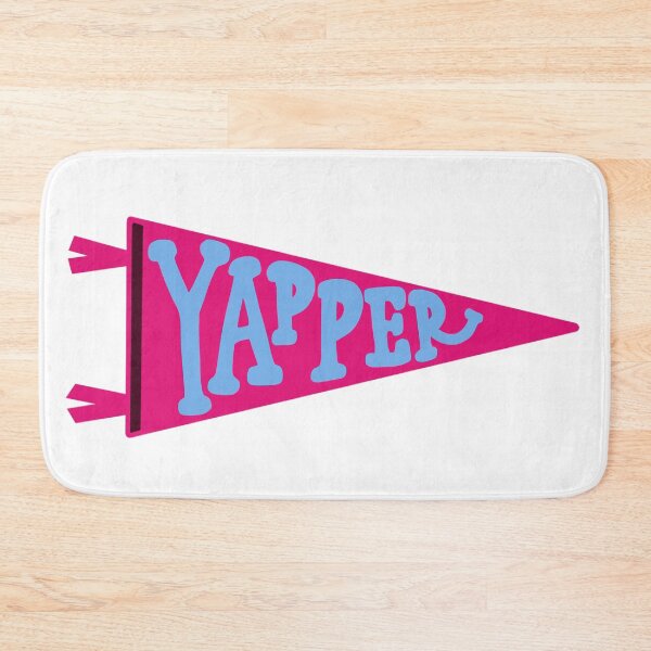 Item preview, YAPPER Pennant Flag | Hot Pink and Light Blue Retro Banner | Bold Funny Typography designed and sold by Giulia  Palazzo.